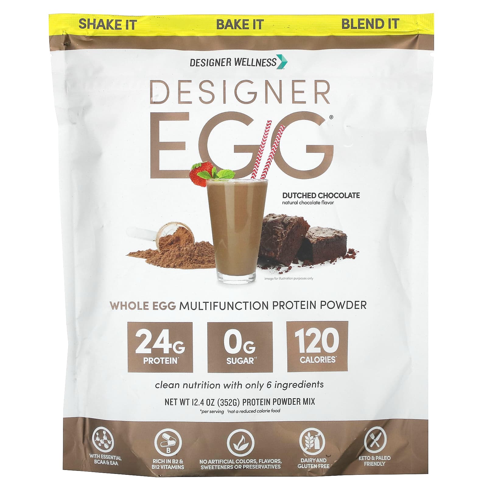 Designer Wellness, Designer Egg, Statran Multifunctional Protein Powder, Dutch Chocolate, 352g (12.4oz)
Designer Wellness, Designer Egg, Statran Multifunctional Protein Powder, Dutch Chocolate, 352g (12.4oz)