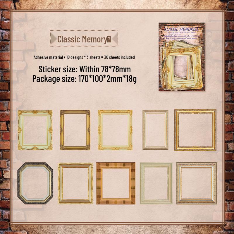 ZABC Retro Time Traces Die-Cut Sticker Pack: Creative Borders & Material Stickers
ZABC Retro Time Traces Die-Cut Sticker Pack: Creative Borders & Material Stickers