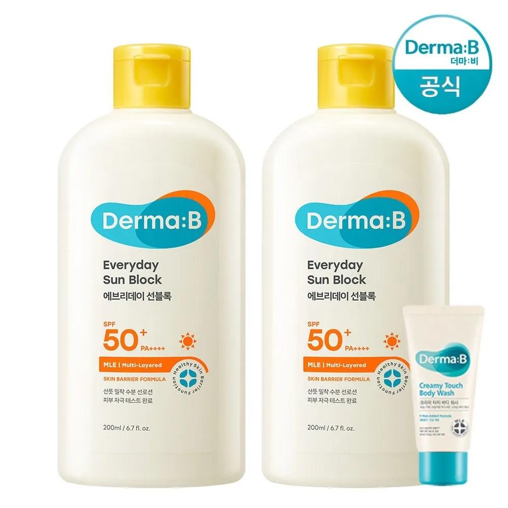 Derma:B Everyday Large Size Sunblock 200ml 1+1+Wash 30ml
Derma:B Everyday Large Size Sunblock 200ml 1+1+Wash 30ml