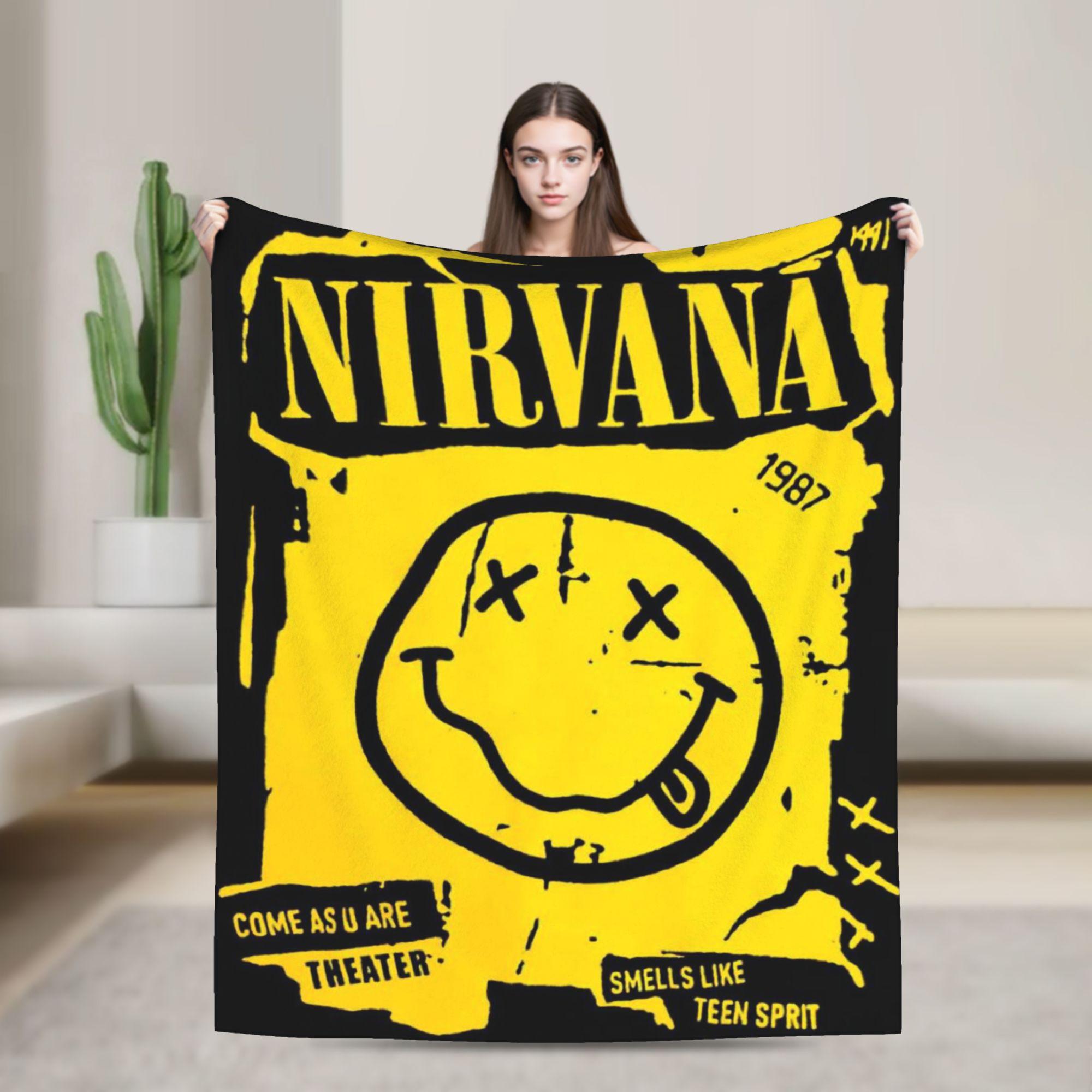Nirvana Face Band Warm Blanket Airplane Travel Plush Throw Blanket Funny Living Room Flannel Bedspread Sofa Bed Cover 30x40in
Nirvana Face Band Warm Blanket Airplane Travel Plush Throw Blanket Funny Living Room Flannel Bedspread Sofa Bed Cover 30x40in