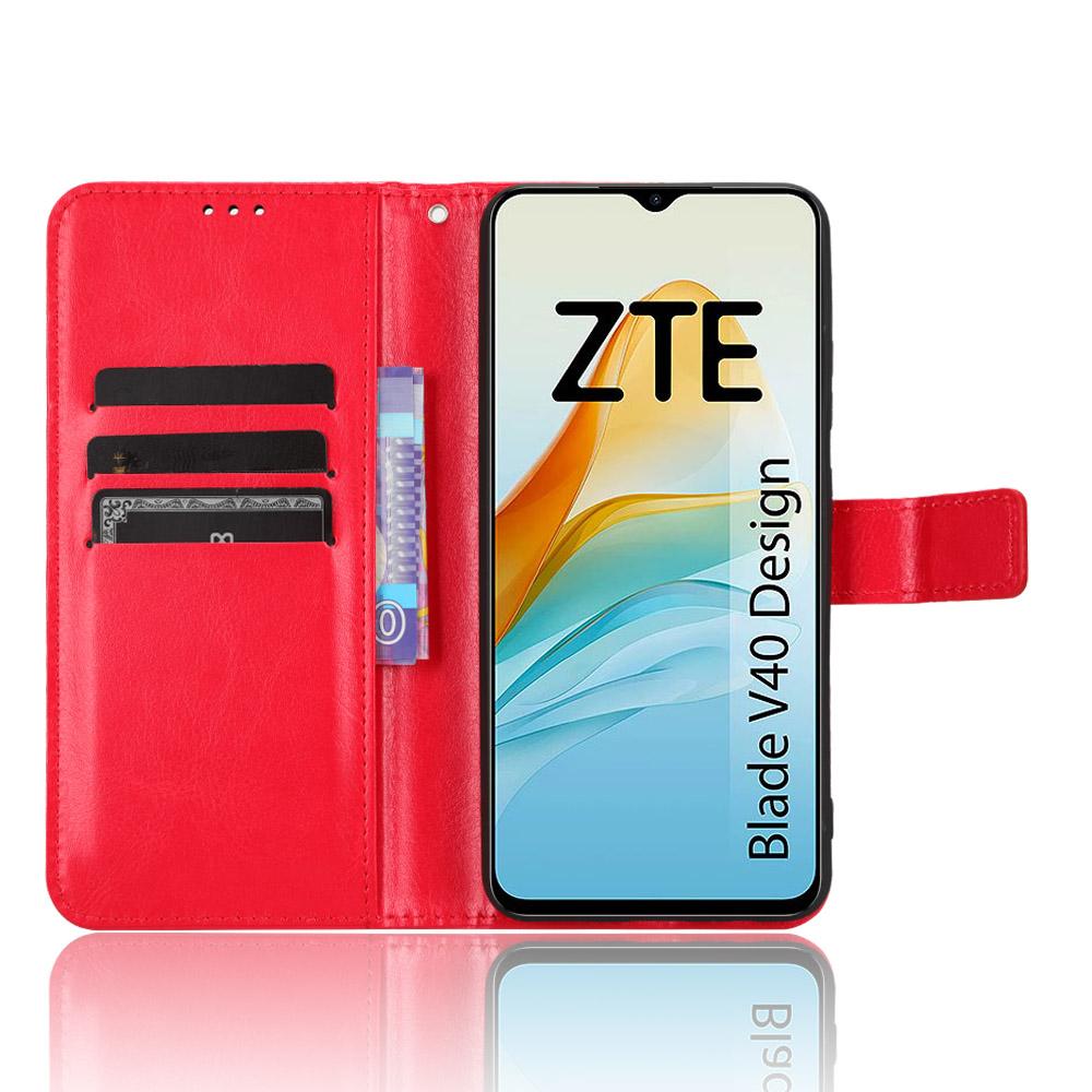 For ZTE Blade V40 Design Crazy Horse Texture Wallet Case PU Leather Stand Folio Flip Phone Cover Red
For ZTE Blade V40 Design Crazy Horse Texture Wallet Case PU Leather Stand Folio Flip Phone Cover Red