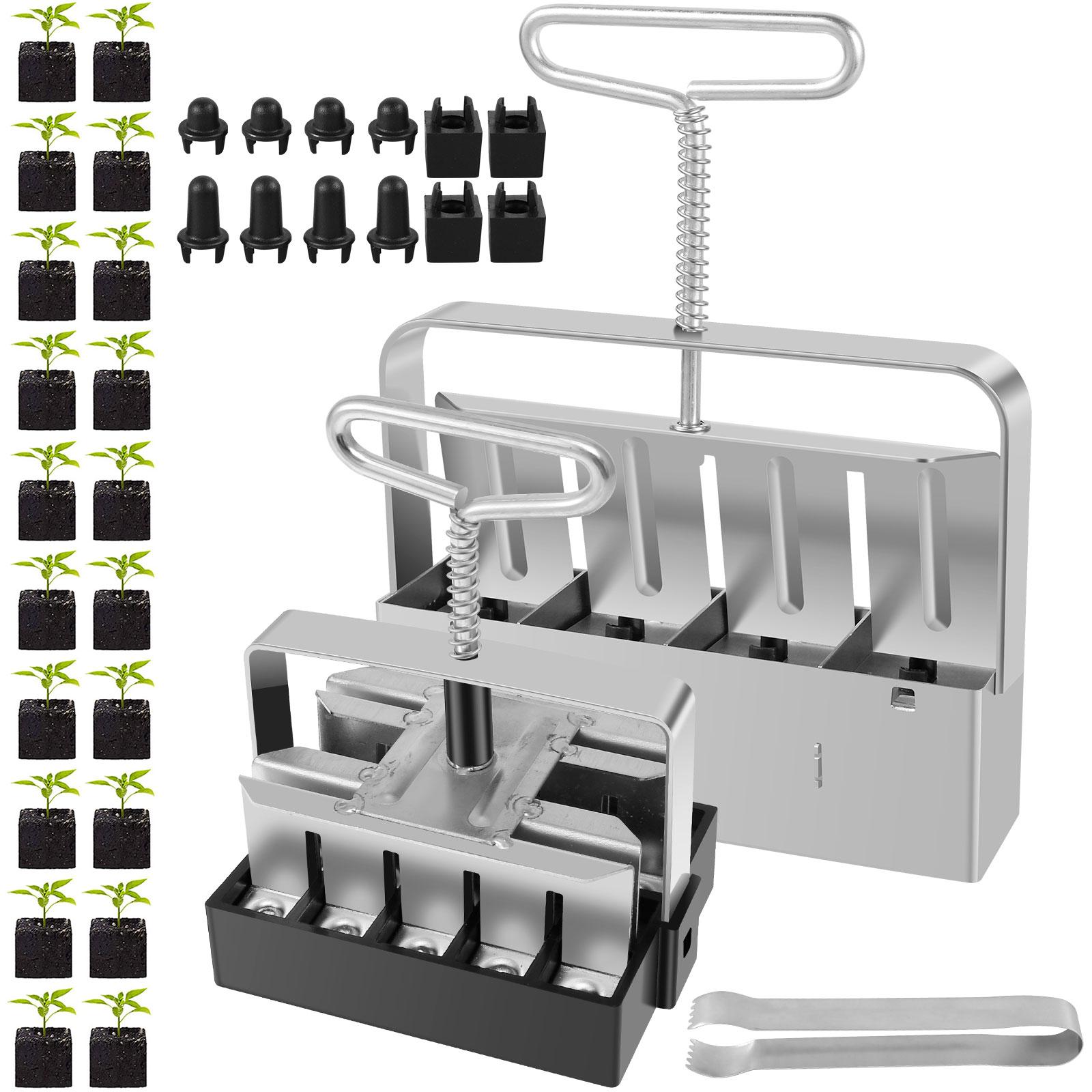 2Pcs Soil Blocker 4-елементний / 20-елементний пристрій для вироблення ґрунтових блоків із затискачем Ручний інструмент для виготовлення насіннєвих блоків із ручкою, нержавіючий
2Pcs Soil Blocker 4-елементний / 20-елементний пристрій для вироблення ґрунтових блоків із затискачем Ручний інструмент для виготовлення насіннєвих блоків із ручкою, нержавіючий