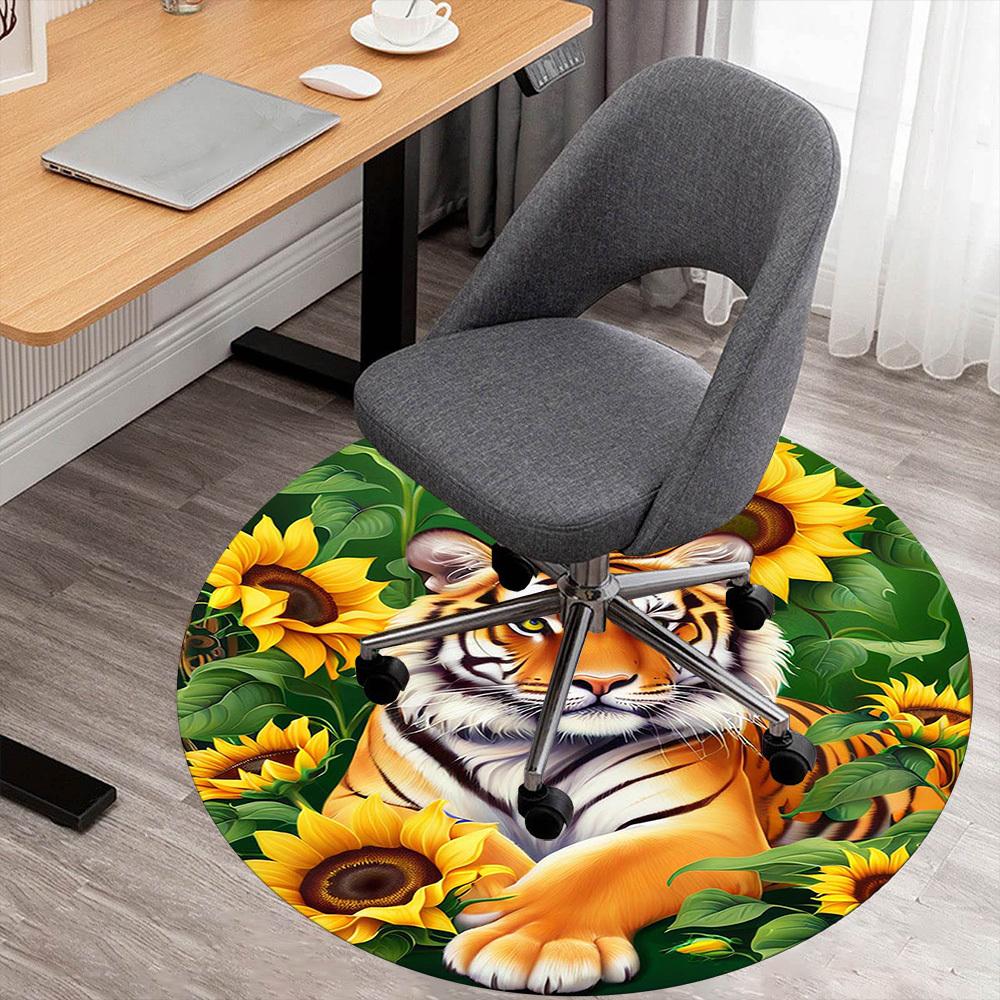 1PC Tiger Sunflowers Round Chair mat Area Rug - Non-Slip, Floor Mat for Office, Bedroom, home decor Christmas Gift c0528139 80cm
1PC Tiger Sunflowers Round Chair mat Area Rug - Non-Slip, Floor Mat for Office, Bedroom, home decor Christmas Gift c0528139 80cm