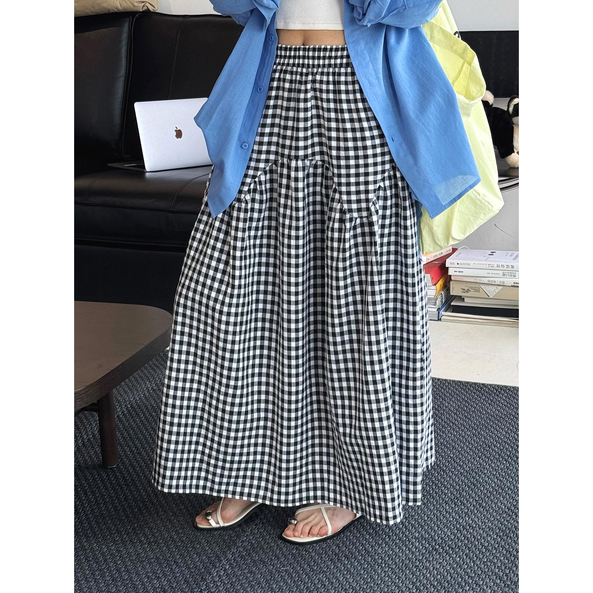 Johnature Korean Retro Stitched Plaid Skirt Casual Simple Versatile Summer Draped Long Skirt Women M чёрный
Johnature Korean Retro Stitched Plaid Skirt Casual Simple Versatile Summer Draped Long Skirt Women M чёрный