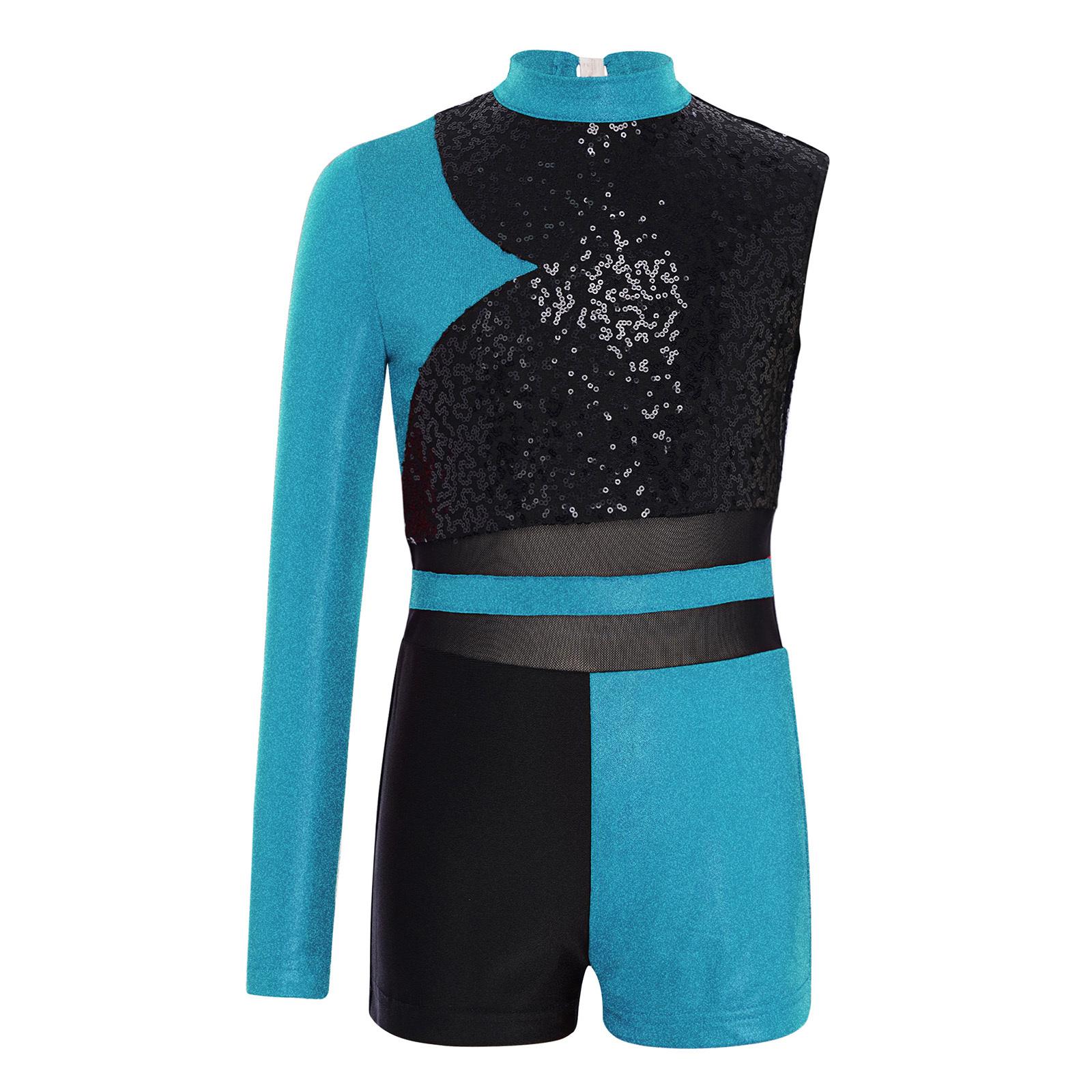 Girls Glittery Sequins Color Block Patchwork Jumpsuit Cutout Back Metallic Gymnastics Leotard 5-6 Years
Girls Glittery Sequins Color Block Patchwork Jumpsuit Cutout Back Metallic Gymnastics Leotard 5-6 Years