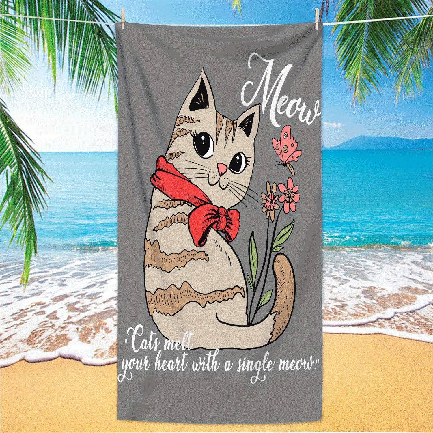Cat Pattern Ultra Soft Quick Dry Towel, Super Absorbent Lightweight for Yoga Swimming Running W40*H60(CM)
Cat Pattern Ultra Soft Quick Dry Towel, Super Absorbent Lightweight for Yoga Swimming Running W40*H60(CM)