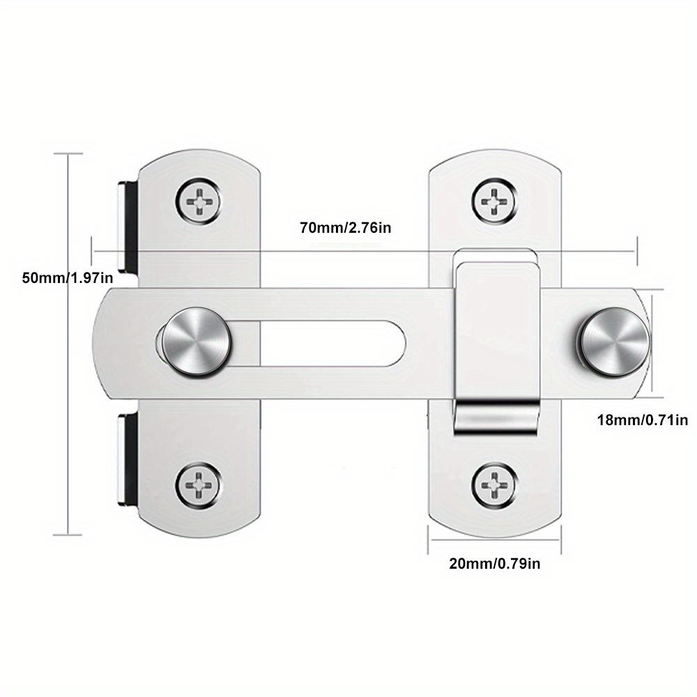 1/2pcs Stainless Steel Sliding Door Bolt & Latch, Heavy Duty Right Angle Design, Multi-Purpose for Door & Cabinet Security
1/2pcs Stainless Steel Sliding Door Bolt & Latch, Heavy Duty Right Angle Design, Multi-Purpose for Door & Cabinet Security