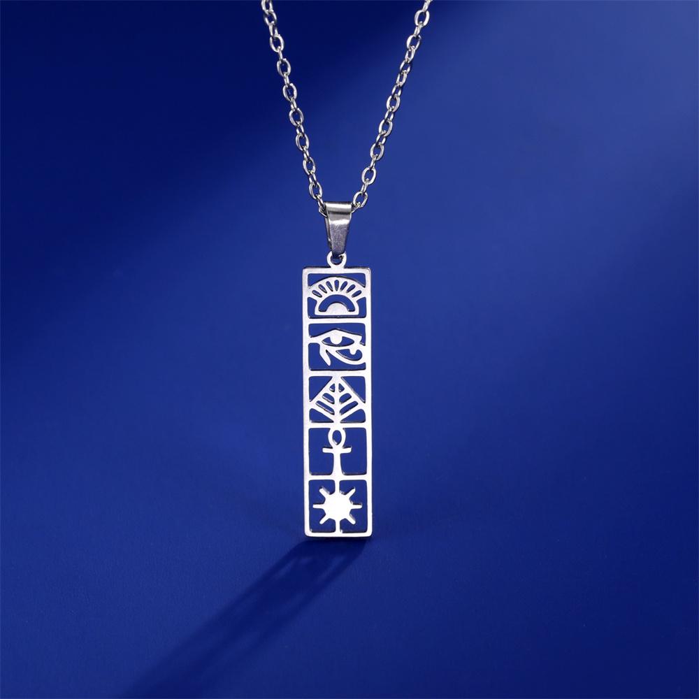 Hieroglyphs Cartouche Necklace Stainless Steel Egyptian Ankh Eye of Horus Egypt Goddess Wing Necklaces Spiritual Jewelry
Hieroglyphs Cartouche Necklace Stainless Steel Egyptian Ankh Eye of Horus Egypt Goddess Wing Necklaces Spiritual Jewelry