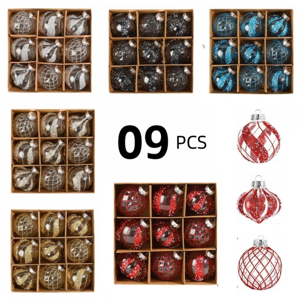9pcs Transparent Electroplated Christmas Hanging Balls Happy New Year Decoration style 7
9pcs Transparent Electroplated Christmas Hanging Balls Happy New Year Decoration style 7