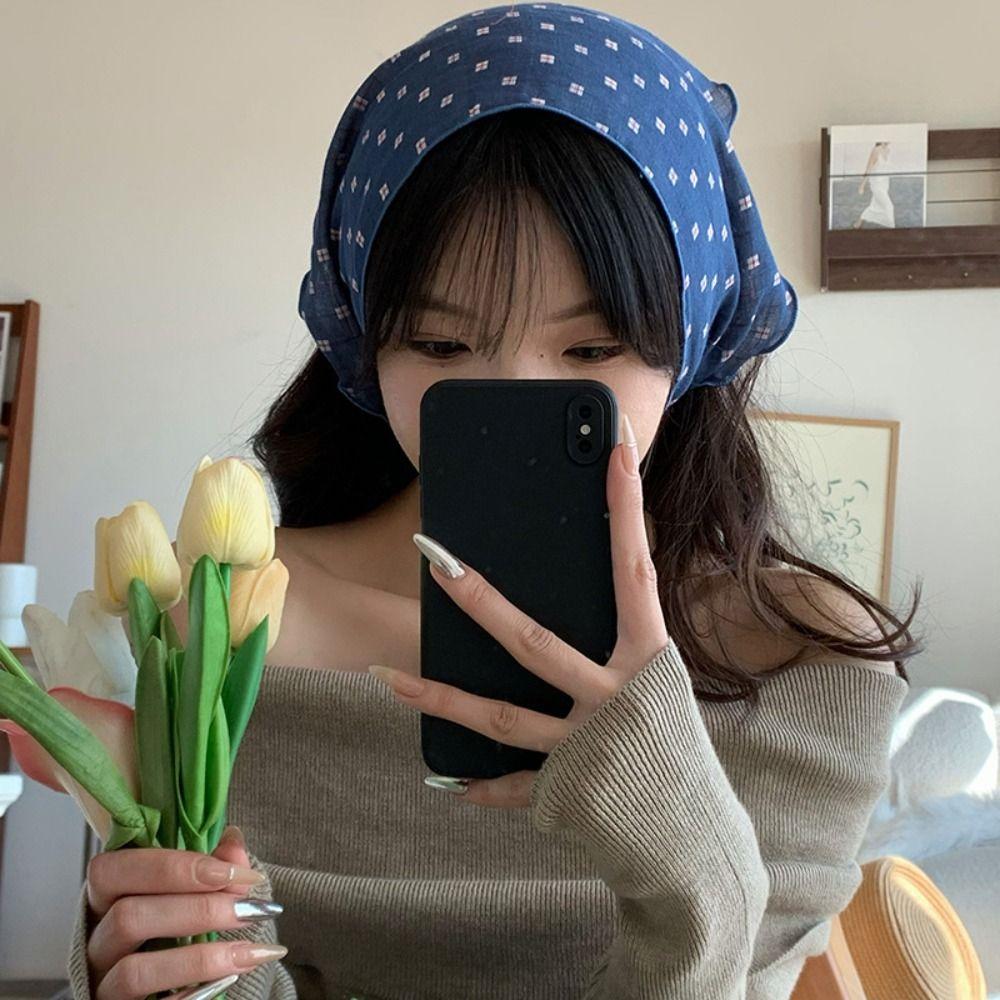 Turban Lattice Headscarf Thin Triangular Hair Band Retro Pastoral Style Headscarf Vacation Style9
Turban Lattice Headscarf Thin Triangular Hair Band Retro Pastoral Style Headscarf Vacation Style9