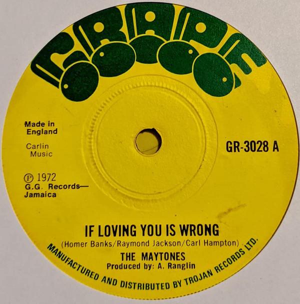 7inch Record MAYTONES / FLOWERS & ALVIN - If Loving You Is Wrong / In A De Pu GR3028 Grape 1972 UK Reggae, Ska & Dub Used
7inch Record MAYTONES / FLOWERS & ALVIN - If Loving You Is Wrong / In A De Pu GR3028 Grape 1972 UK Reggae, Ska & Dub Used
