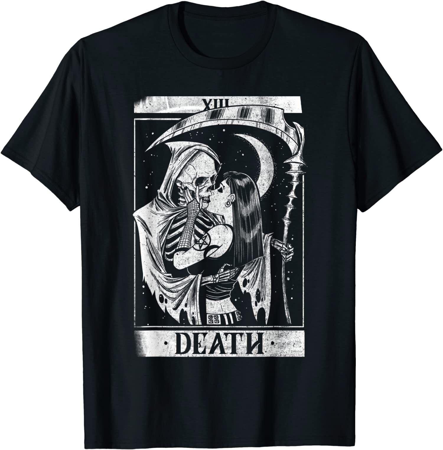 Vintage Death The Grim Reaper Kiss Gothic T Shirt Short Sleeve T-shirt Japanese Harajuku Korean Tee Men Ropa Hombre 5XL різнокольоровий
Vintage Death The Grim Reaper Kiss Gothic T Shirt Short Sleeve T-shirt Japanese Harajuku Korean Tee Men Ropa Hombre 5XL різнокольоровий