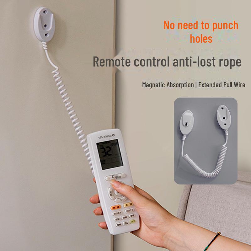 Wall-Mounted Anti-Theft Magnetic Remote Holder with Anti-Lost Rope 1.1 meters (extended)
Wall-Mounted Anti-Theft Magnetic Remote Holder with Anti-Lost Rope 1.1 meters (extended)