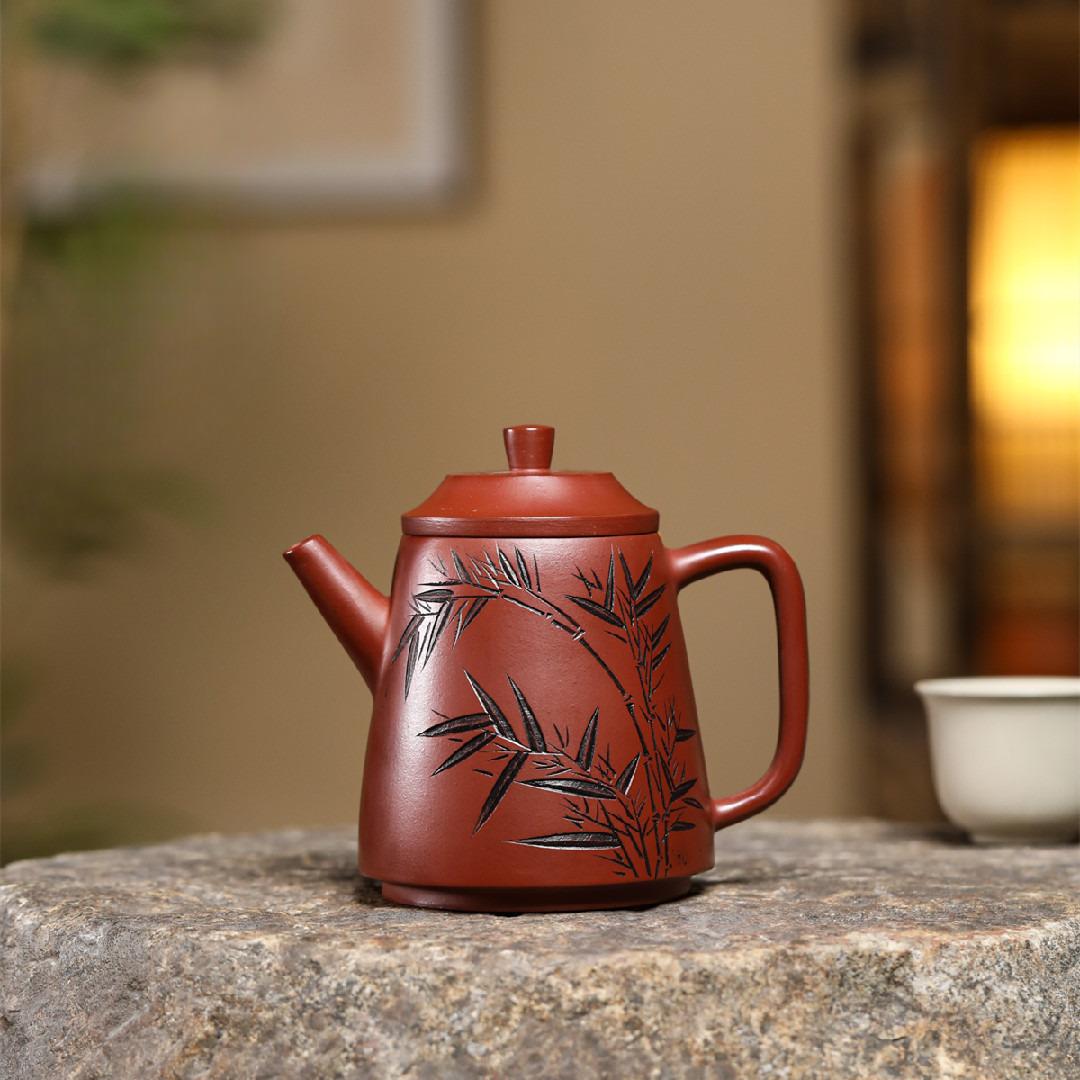280ml Antique Yixing Purple Clay Teapots Handmade Bamboo Leaf Pot Raw Ore Red Leather Dragon Mud Kettle Strainer Zisha Tea Set
280ml Antique Yixing Purple Clay Teapots Handmade Bamboo Leaf Pot Raw Ore Red Leather Dragon Mud Kettle Strainer Zisha Tea Set