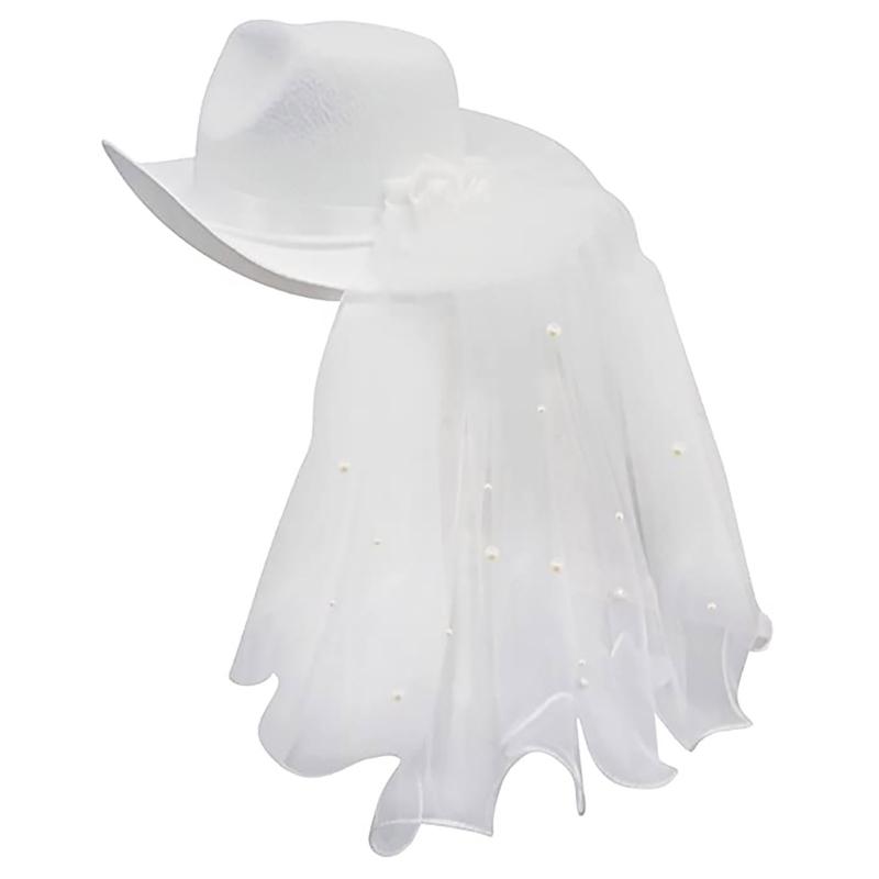 Women Bride Cowgirl Hat Wide Brim Bridal Western Style Shinning White Fedora Hat for Wedding Party Photoshoot Supplies 1
Women Bride Cowgirl Hat Wide Brim Bridal Western Style Shinning White Fedora Hat for Wedding Party Photoshoot Supplies 1