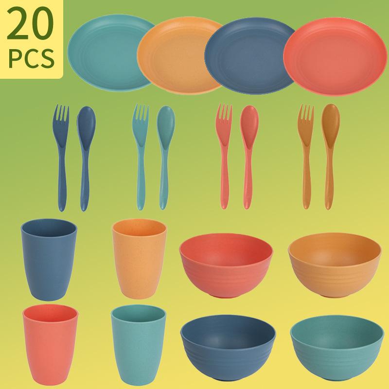 Набор из 20 предметов бытовых ударопрочных утолщенных портативных столовых приборов большой вместимости 20-piece set
Набор из 20 предметов бытовых ударопрочных утолщенных портативных столовых приборов большой вместимости 20-piece set