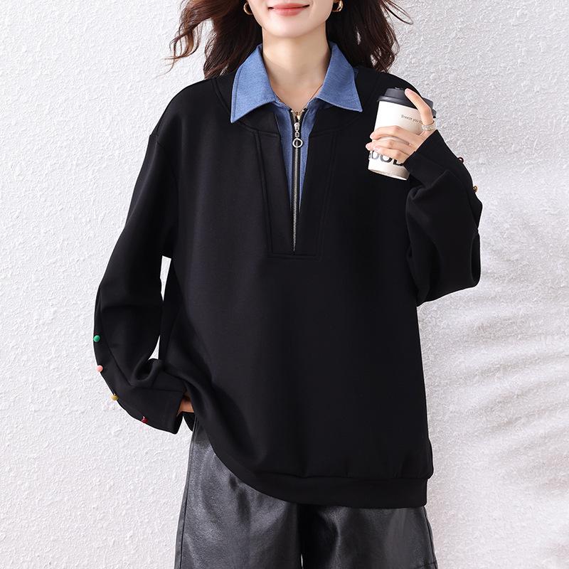 Skin-Friendly, No-Pill, Age-Reducing Fashionable Patchwork Hoodie for Middle-Aged Women – Spring/Autumn Style with Polo Collar L
Skin-Friendly, No-Pill, Age-Reducing Fashionable Patchwork Hoodie for Middle-Aged Women – Spring/Autumn Style with Polo Collar L