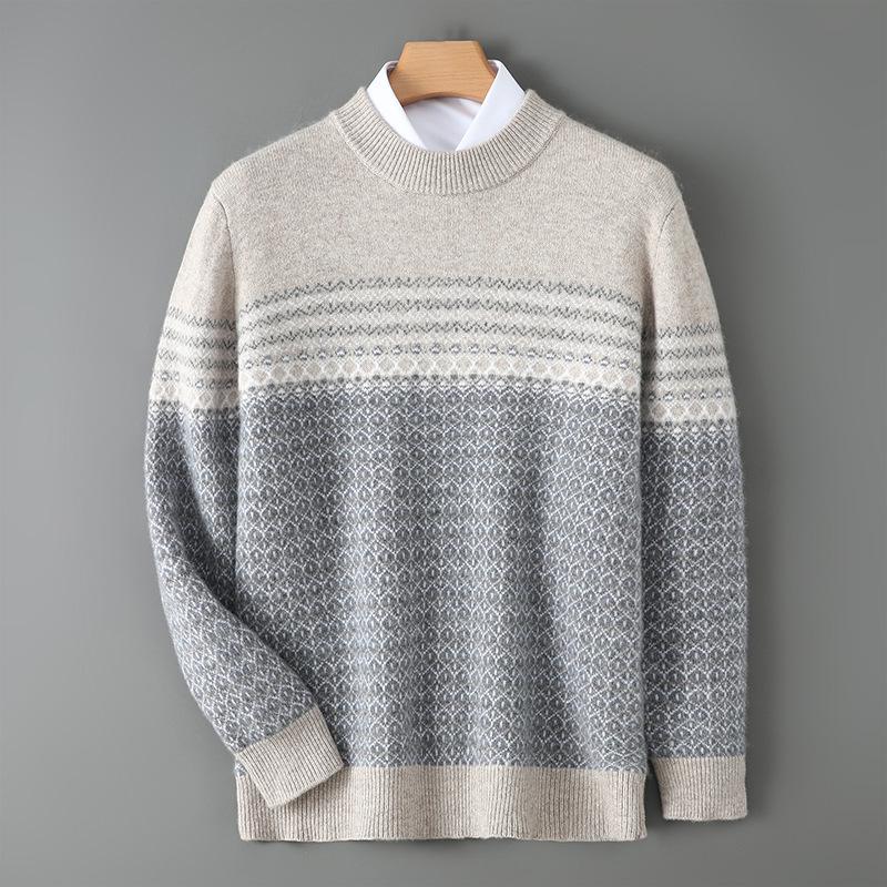 Men s Color Block Jacquard Wool Sweater - Thickened Round Neck Knitwear for Autumn & Winter Triple Extra Large верблюд
Men s Color Block Jacquard Wool Sweater - Thickened Round Neck Knitwear for Autumn & Winter Triple Extra Large верблюд