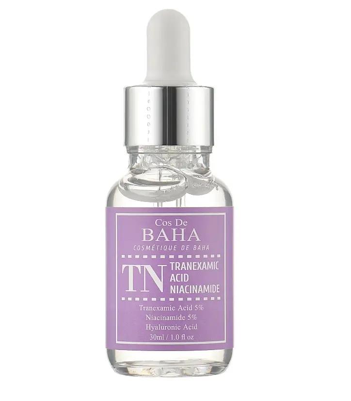 Сироватка для вирівнювання тону з транексамовою кислотою TN Tranexamic Acid Niacinamide Serum Cos De Baha 30 мл
Сироватка для вирівнювання тону з транексамовою кислотою TN Tranexamic Acid Niacinamide Serum Cos De Baha 30 мл