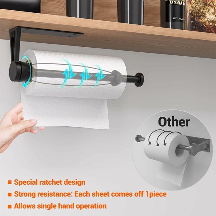Paper Towel Holder with Damping Toilet Paper Stand Roll Holder for Bathroom Kitchen Black
Paper Towel Holder with Damping Toilet Paper Stand Roll Holder for Bathroom Kitchen Black