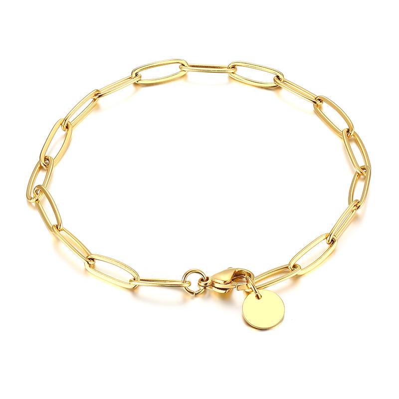 Dainty Paperclip Rectangle Chain Women Bracelets, Gold Color Oval Chain Personalized Tiny Disc Bracelet, Bridesmaid Custom Gift Custom Words
Dainty Paperclip Rectangle Chain Women Bracelets, Gold Color Oval Chain Personalized Tiny Disc Bracelet, Bridesmaid Custom Gift Custom Words