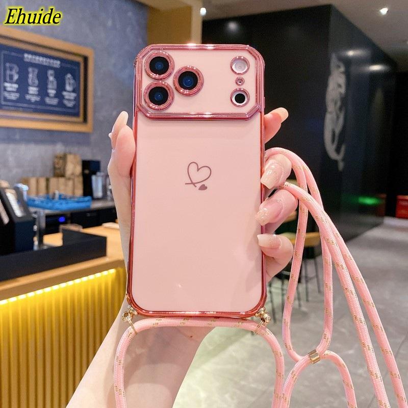 Strap Case For iPhone 17 Pro Max Lanyard 16 14 13 15 Plus Air Crossbody Plating Love Lens Camera Protector Shockproof Soft Cover for iPhone 16 Plus
Strap Case For iPhone 17 Pro Max Lanyard 16 14 13 15 Plus Air Crossbody Plating Love Lens Camera Protector Shockproof Soft Cover for iPhone 16 Plus