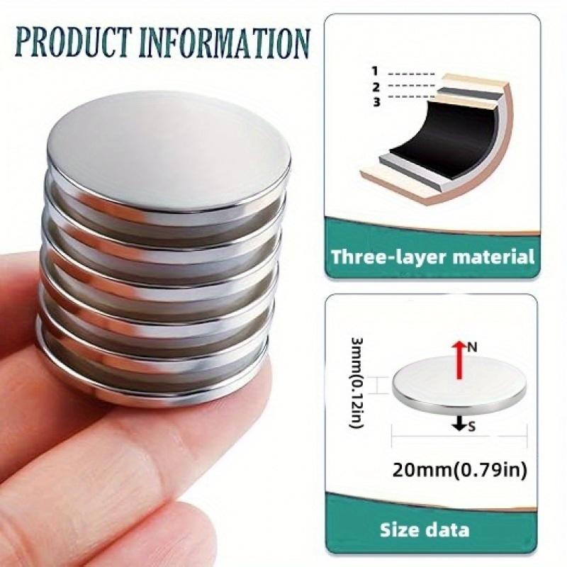 10pcs 20x3mm Round Heavy-Duty Magnets with Adhesive Tape - Metal Discs for Tents, Curtains & Golf Bags
10pcs 20x3mm Round Heavy-Duty Magnets with Adhesive Tape - Metal Discs for Tents, Curtains & Golf Bags