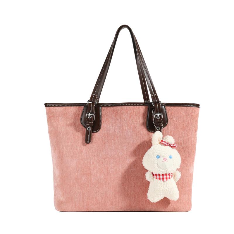 Универсальная рабочая сумка большой вместимости Женская новая модная сумка-тоут через плечо розовый