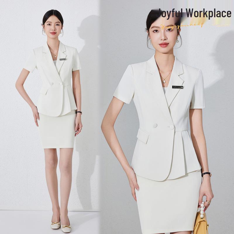 Summer 2024 Women s Professional Short Sleeve Suit Set for Reception & Retail Work L
Summer 2024 Women s Professional Short Sleeve Suit Set for Reception & Retail Work L
