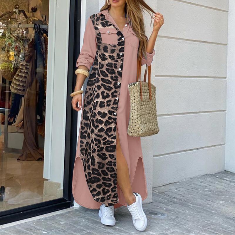 ZANZEA Women Casual Turn Down Collar Long Sleeve Loose Leopard Patchwork Shirt Dress S камео розовый
ZANZEA Women Casual Turn Down Collar Long Sleeve Loose Leopard Patchwork Shirt Dress S камео розовый