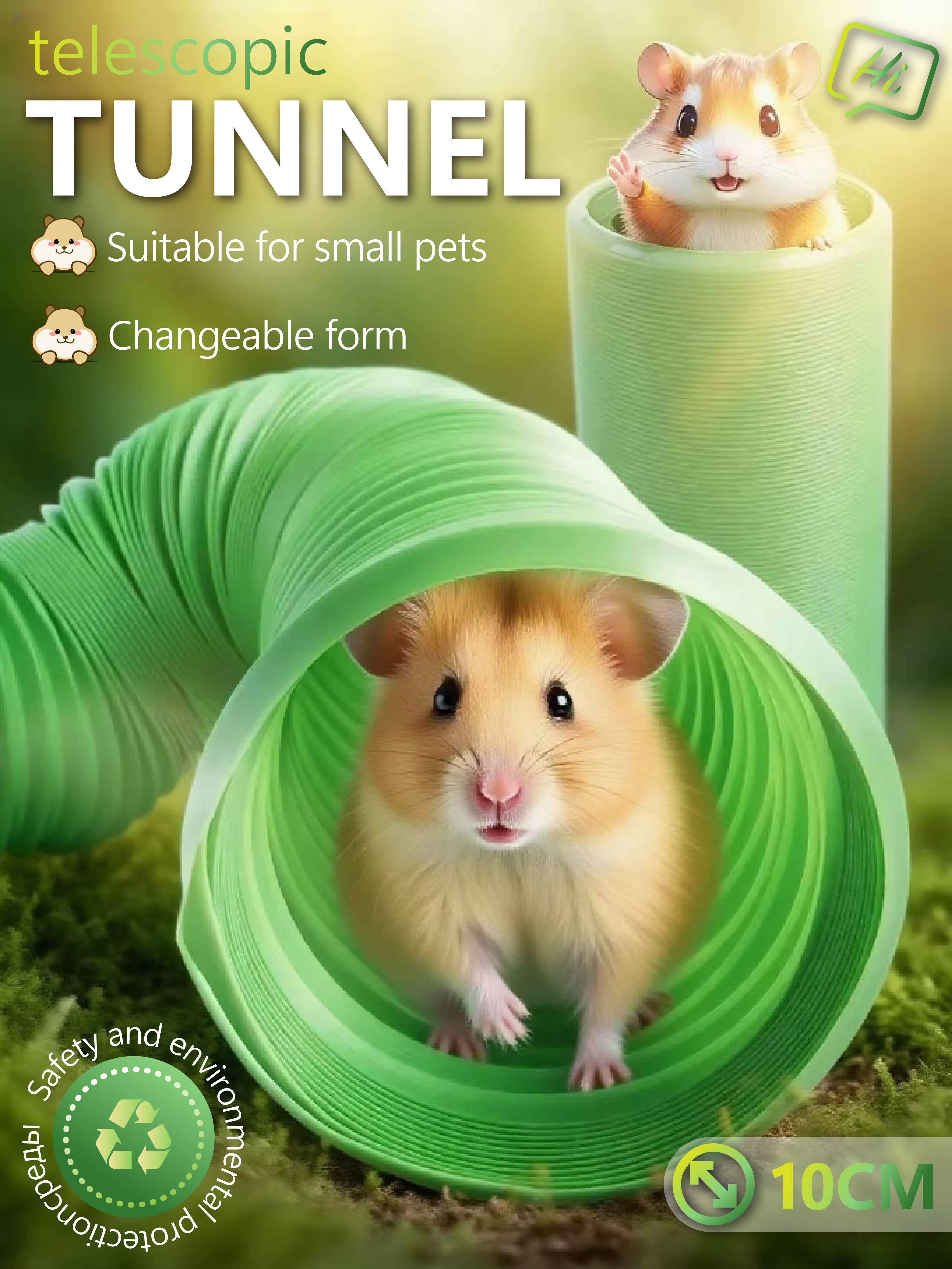 10СМ Телескопический Маленький Туннель для Питомцев – Складной, Изменяемой Формы, Игровой Туннель для Хомяка, Морской Свинки (Экологически чистый материал) зелёный
10СМ Телескопический Маленький Туннель для Питомцев – Складной, Изменяемой Формы, Игровой Туннель для Хомяка, Морской Свинки (Экологически чистый материал) зелёный
