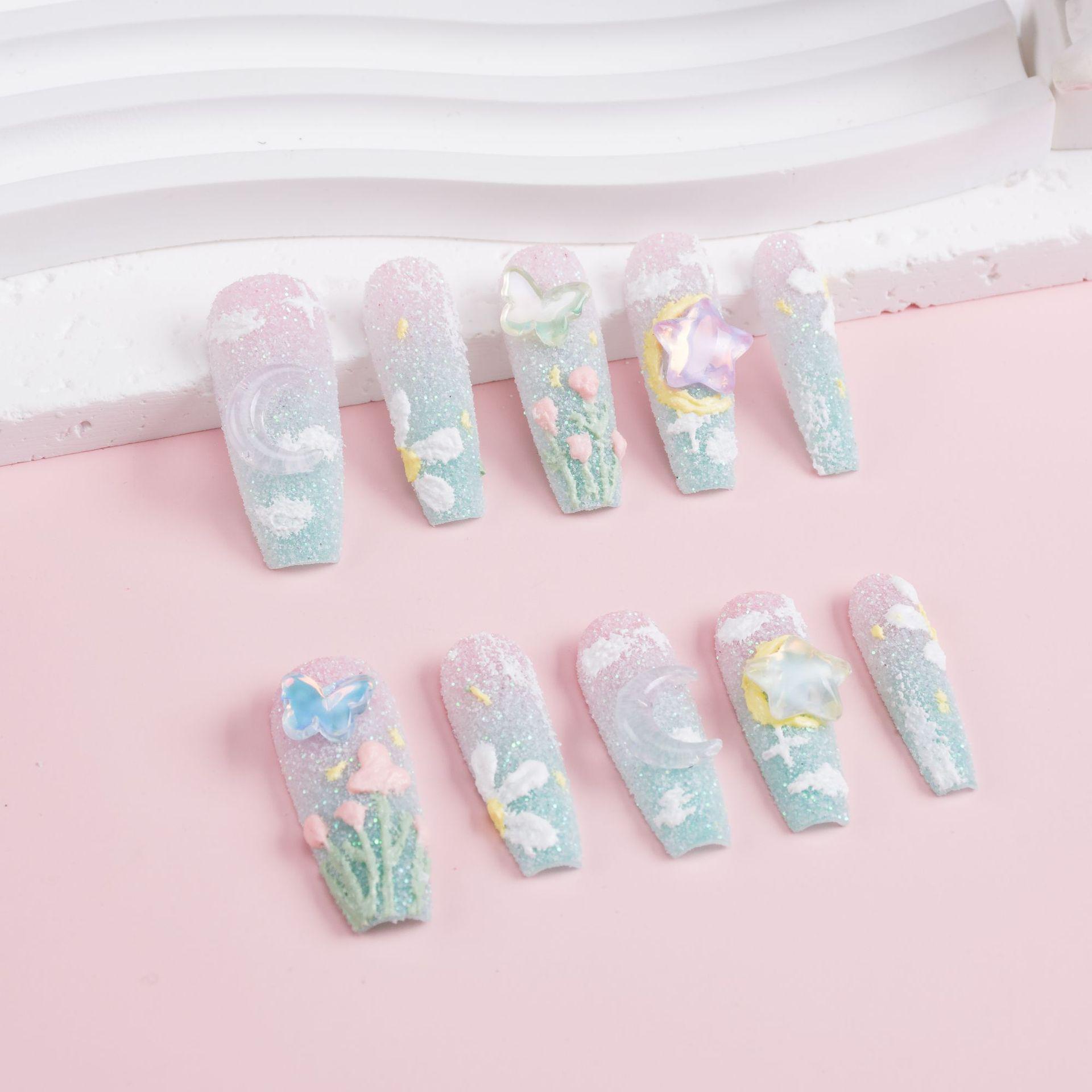Hand-Painted Starry Sky Chinese Style Nail Art: Wearable, Removable Nail Patches Extra Small
Hand-Painted Starry Sky Chinese Style Nail Art: Wearable, Removable Nail Patches Extra Small