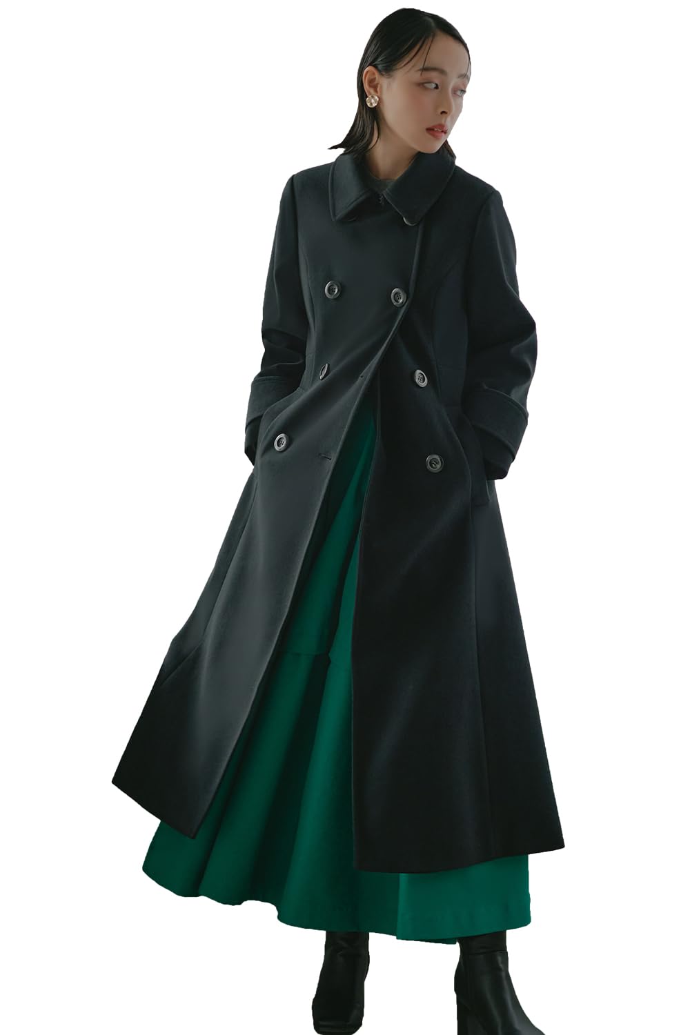 Louet Woolly Stretch Flare Chester Coat Mom Coat Knee Length Outerwear Jacket Simple Large Size Adult Double Button A Line Cold Protection Elegant
Louet Woolly Stretch Flare Chester Coat Mom Coat Knee Length Outerwear Jacket Simple Large Size Adult Double Button A Line Cold Protection Elegant