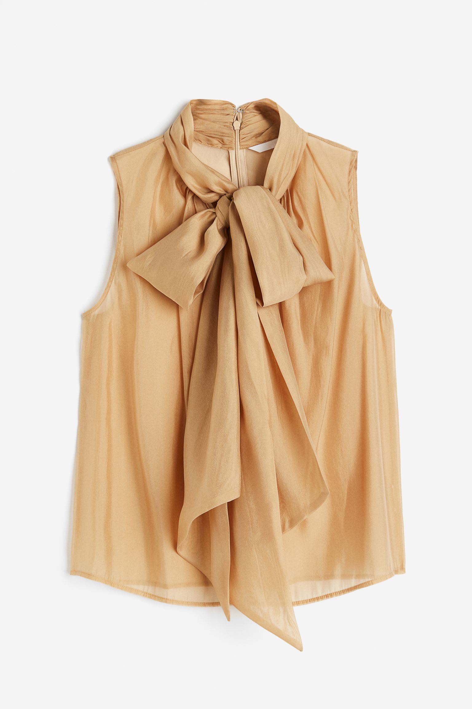 Sheer tie-neck blouse 
Sheer tie-neck blouse