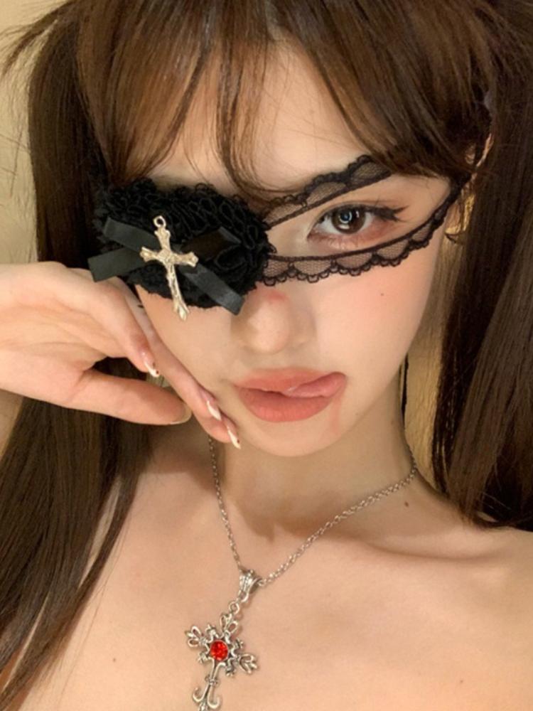 Cosplay Nun Lace Cross Bow Heart Eye Mask Women Sexy Maid Themed Gothic Lolita JK Black Role Playing Masks Costumes Accessories чорний
Cosplay Nun Lace Cross Bow Heart Eye Mask Women Sexy Maid Themed Gothic Lolita JK Black Role Playing Masks Costumes Accessories чорний