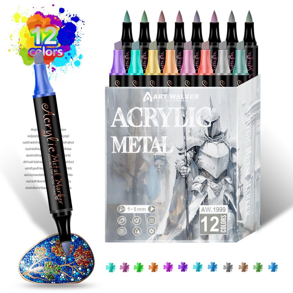 12-24 Pcs Dual Tip Metallic Paint Marker Pens Color Permanent Art Marker For Manga Crafts Scrapbooking Stationery Supplies
12-24 Pcs Dual Tip Metallic Paint Marker Pens Color Permanent Art Marker For Manga Crafts Scrapbooking Stationery Supplies