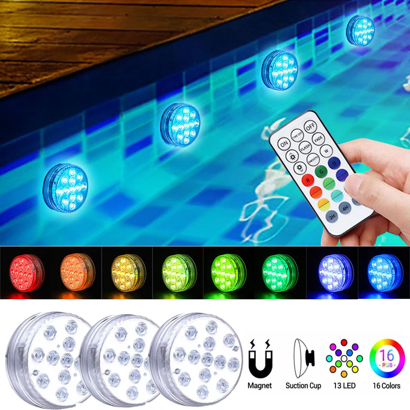 RF Wireless Underwater LED Light with Magnet for Pools, Aquariums, Bathtubs, Showers, Fountains, and Ponds. 1 Diving Light
RF Wireless Underwater LED Light with Magnet for Pools, Aquariums, Bathtubs, Showers, Fountains, and Ponds. 1 Diving Light