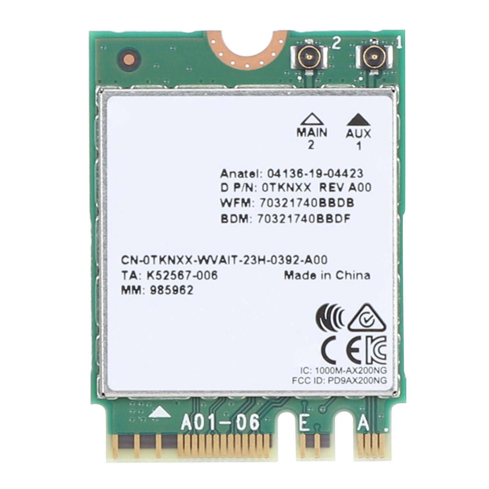 Network Card 1650X AX200 M.2 WiFi6 2.4G 5G Dual Band High Throughput Fast Data Transmission
Network Card 1650X AX200 M.2 WiFi6 2.4G 5G Dual Band High Throughput Fast Data Transmission