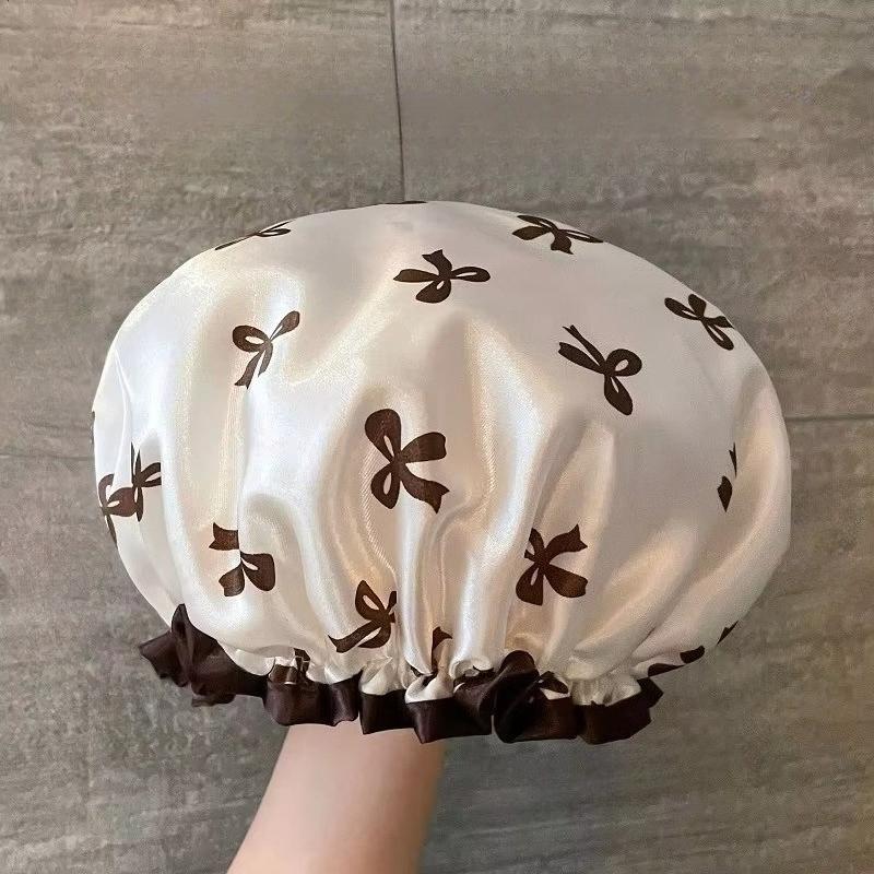 1pc Reusable Waterproof shower cap Kitchen anti-smoke head cover Bowknot print Bathroom accessories
1pc Reusable Waterproof shower cap Kitchen anti-smoke head cover Bowknot print Bathroom accessories