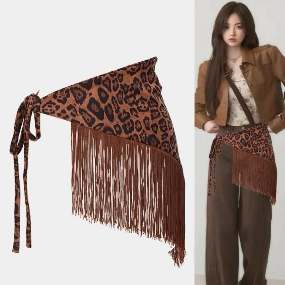Jeans Decor Lace-up Tassels Waistband Vintage Fur Triangle Belt Waist Accessories Dark Leopard Print-Suede
Jeans Decor Lace-up Tassels Waistband Vintage Fur Triangle Belt Waist Accessories Dark Leopard Print-Suede