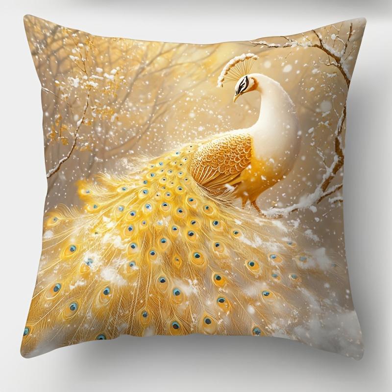 1/4pcs Golden Peacock Winter Snowfall Throw Pillow Covers Luxury Decorative Cushion Cases for Home Sofa Bedroom Cushion cover 45x45cm-1pcs
1/4pcs Golden Peacock Winter Snowfall Throw Pillow Covers Luxury Decorative Cushion Cases for Home Sofa Bedroom Cushion cover 45x45cm-1pcs