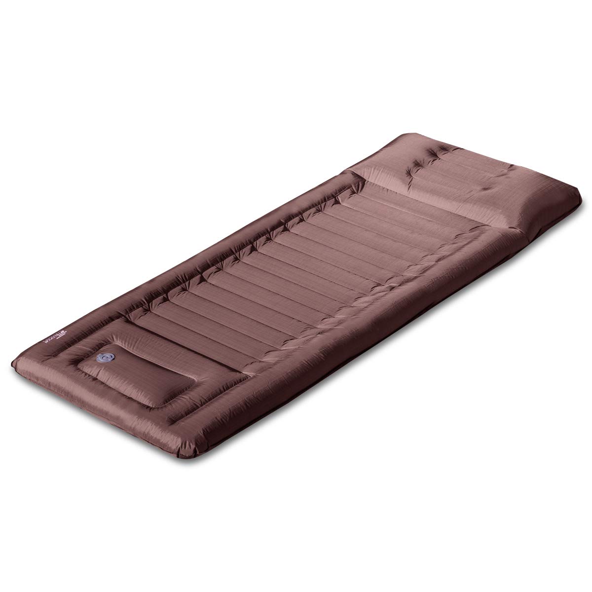 FIELDOOR Compact Air Mattress with Pillow 195cm x 75cm x Compact Ripstop Double Ideal for Camping and Outdoor Activities (Dark Brown), 14cm, Built-in
FIELDOOR Compact Air Mattress with Pillow 195cm x 75cm x Compact Ripstop Double Ideal for Camping and Outdoor Activities (Dark Brown), 14cm, Built-in