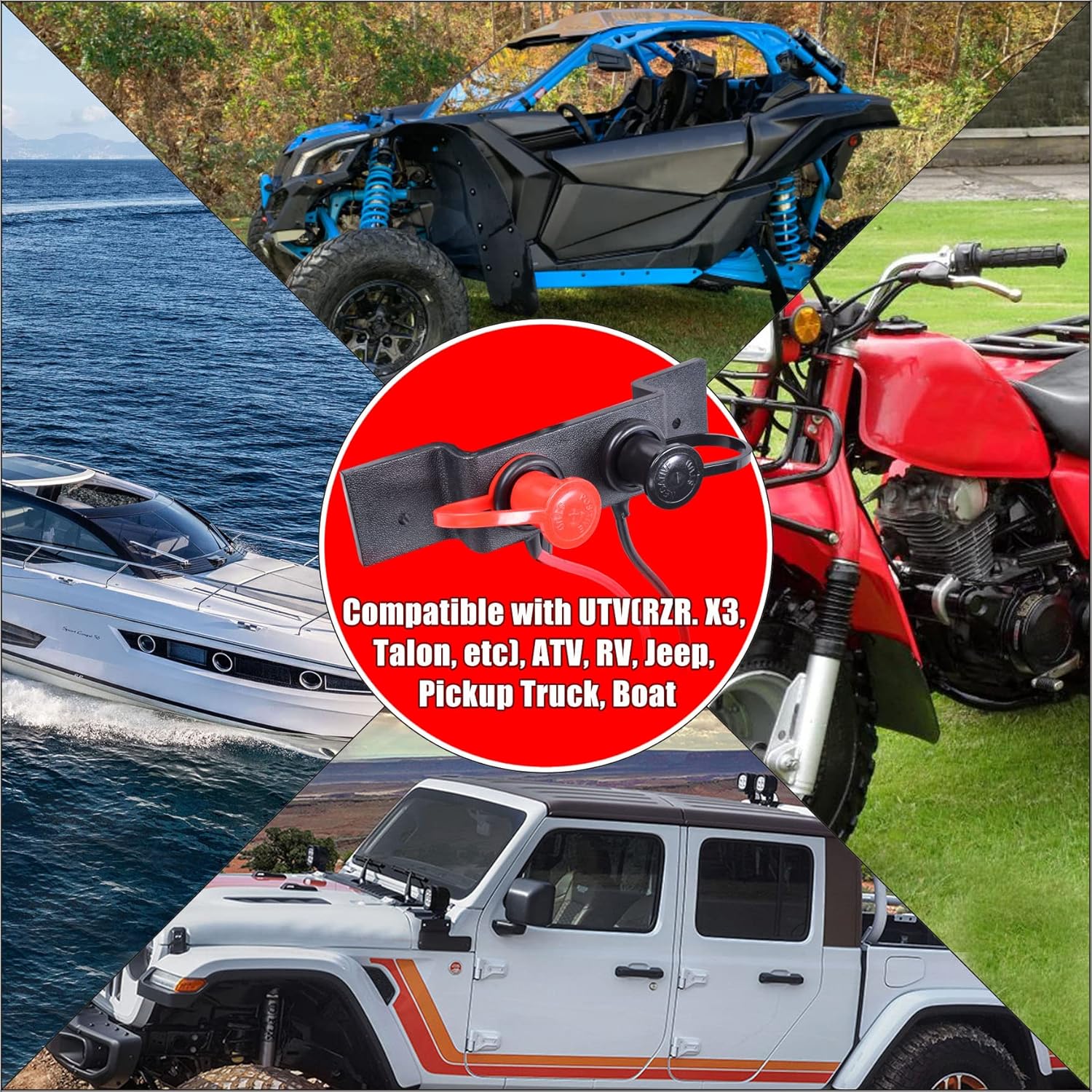 Battery Jump Post Kit with Cable & Bracket, Waterproof Heavy Duty for Car Can-Am X3 UTV ATV United States
Battery Jump Post Kit with Cable & Bracket, Waterproof Heavy Duty for Car Can-Am X3 UTV ATV United States