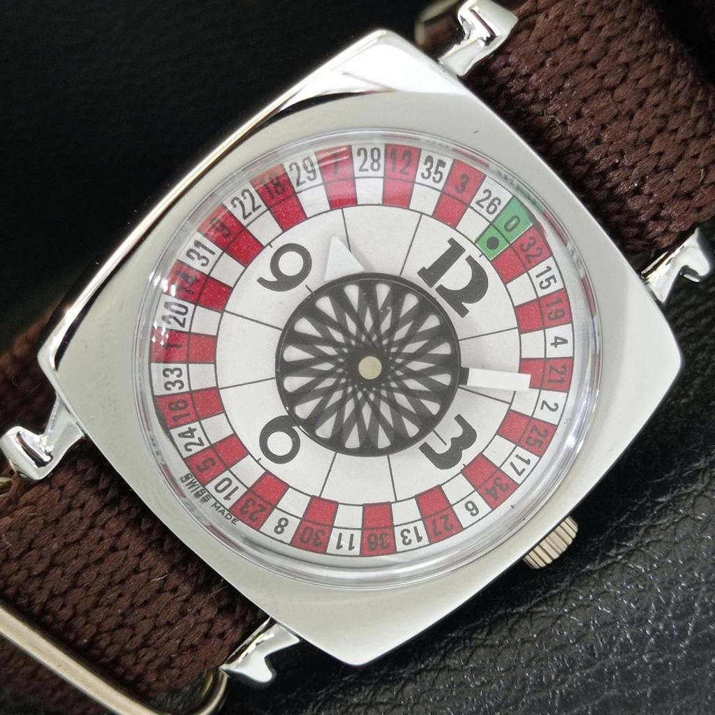 HAND-WINDING SWISS MENS VINTAGE POKER FACE REFURBISHED WHITE WATCH a700916-5 R205a-a700916
HAND-WINDING SWISS MENS VINTAGE POKER FACE REFURBISHED WHITE WATCH a700916-5 R205a-a700916