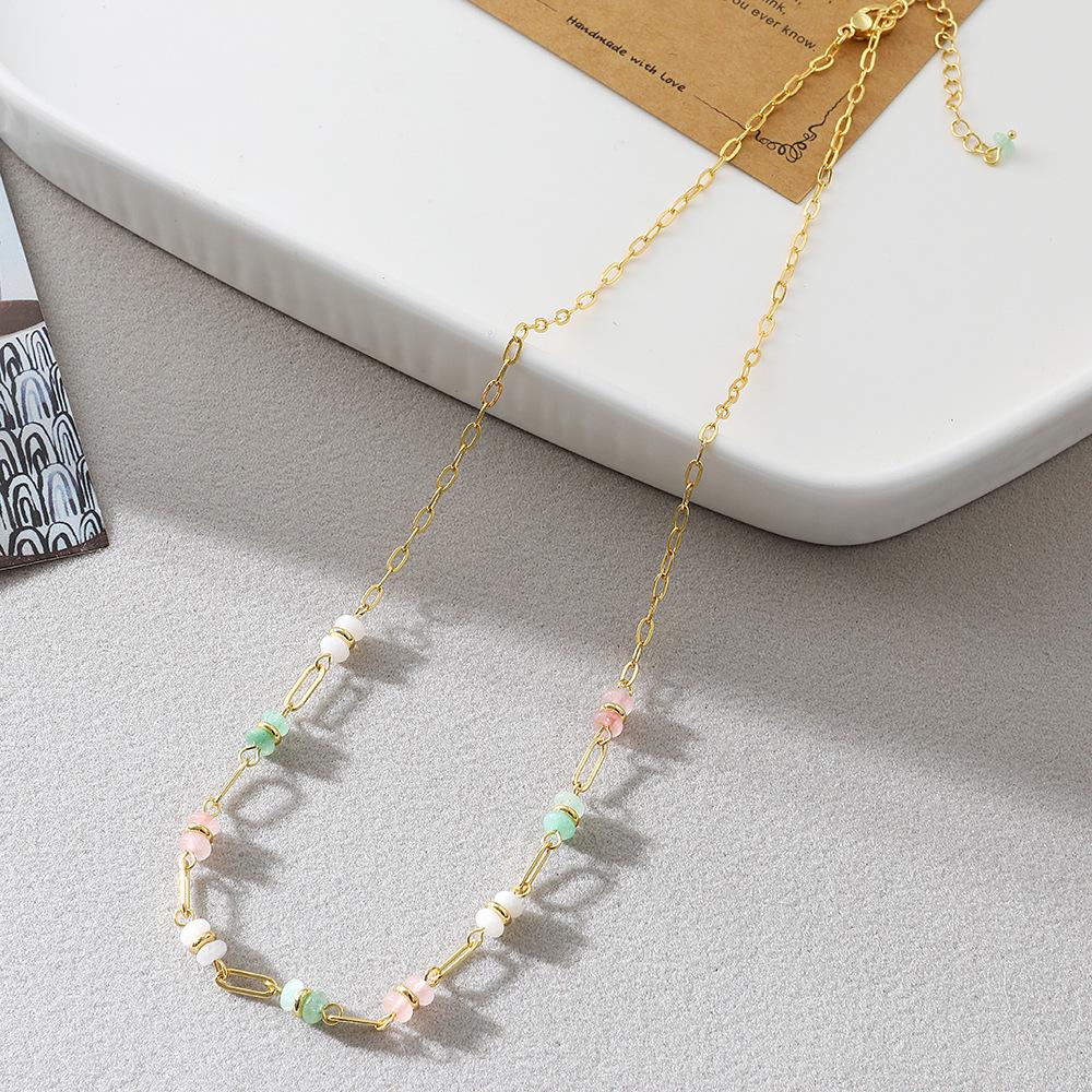 Colorful Natural Stone Beaded Korean Clavicle Necklace for Women - Fresh, Sweet, Versatile Summer Jewelry
Colorful Natural Stone Beaded Korean Clavicle Necklace for Women - Fresh, Sweet, Versatile Summer Jewelry