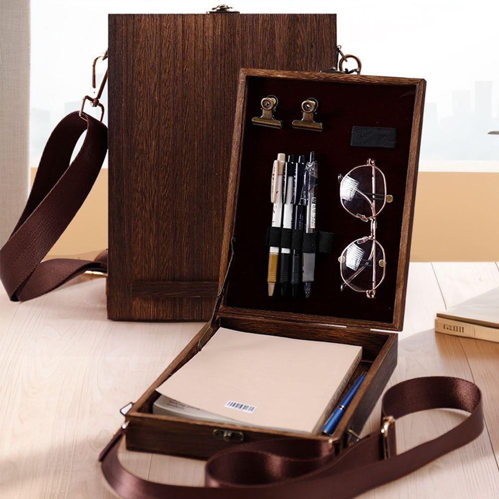 Wooden Writers Messenger Wood Box Portable Postman Bag Sketch Box Artist Tool Bag Outdoor коричневий
Wooden Writers Messenger Wood Box Portable Postman Bag Sketch Box Artist Tool Bag Outdoor коричневий