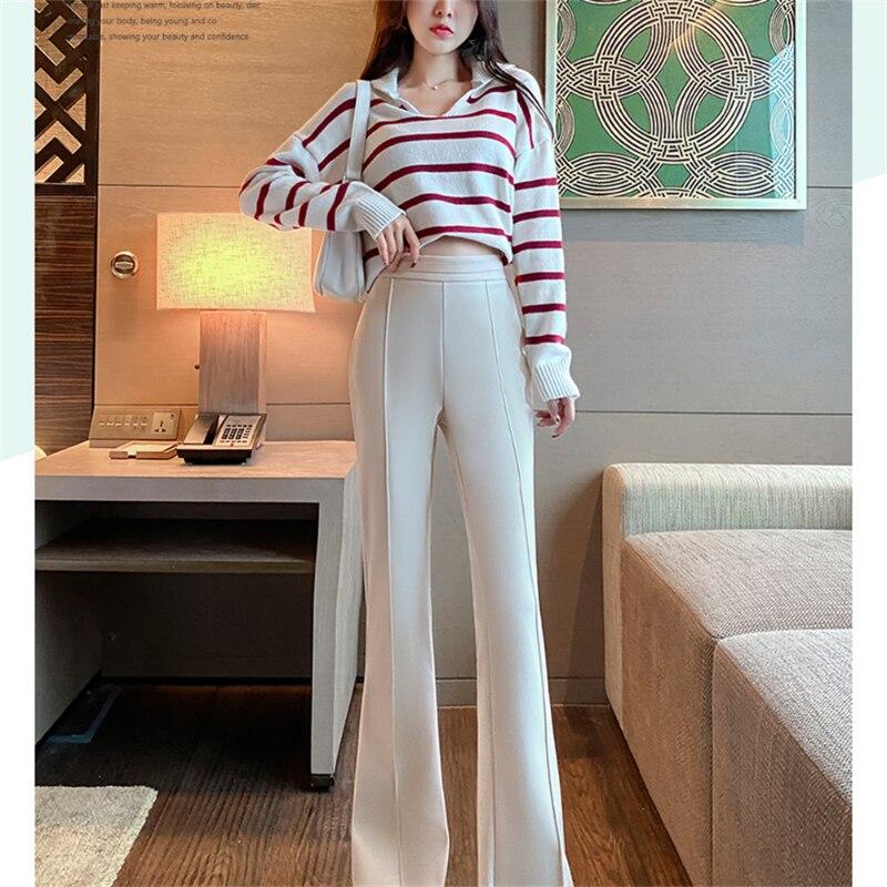 Осенне-зимние модные повседневные брюки в корейском стиле, женские бархатные расклешенные брюки с высокой талией, теплые утепленные узкие брюки XXL
Осенне-зимние модные повседневные брюки в корейском стиле, женские бархатные расклешенные брюки с высокой талией, теплые утепленные узкие брюки XXL