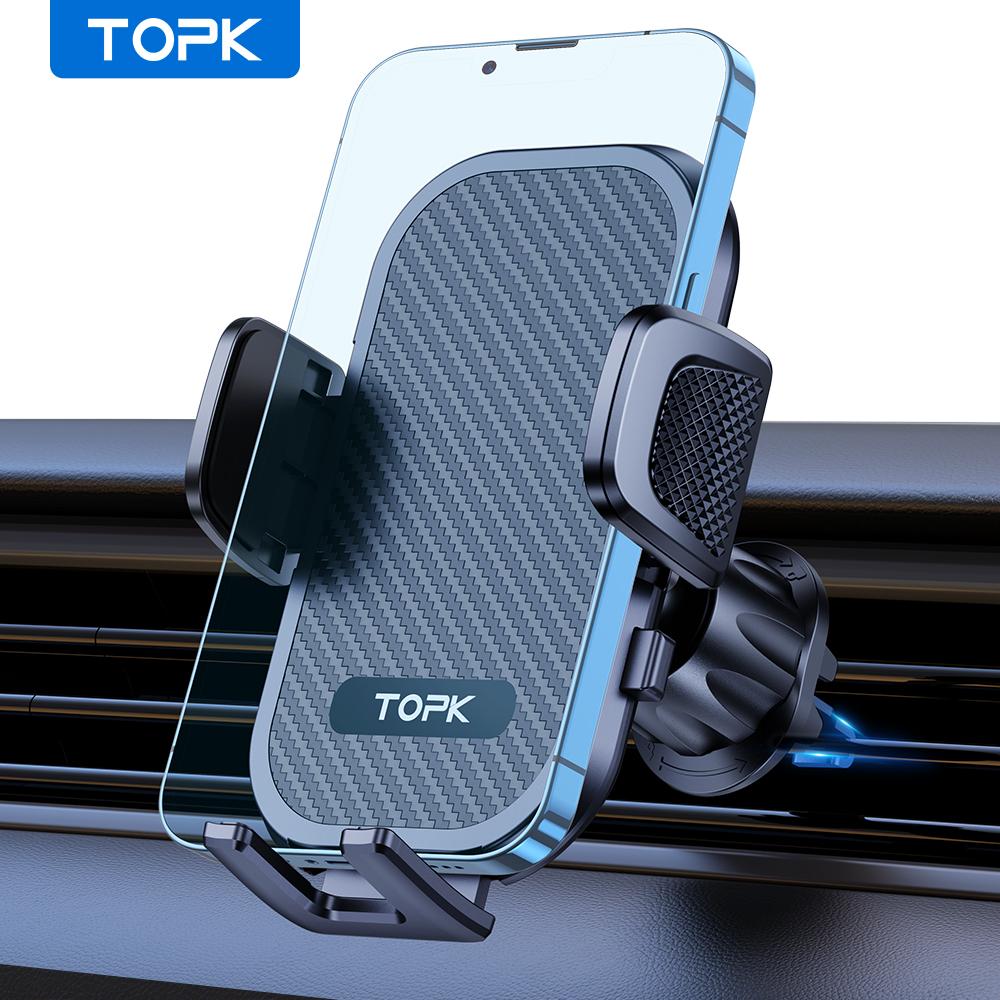TOPK Car Phone Holder Air Vent Suction Cup Mount Stand for iPhone Samsung Xiaomi, Universal Mobile Support GPS Bracket
TOPK Car Phone Holder Air Vent Suction Cup Mount Stand for iPhone Samsung Xiaomi, Universal Mobile Support GPS Bracket