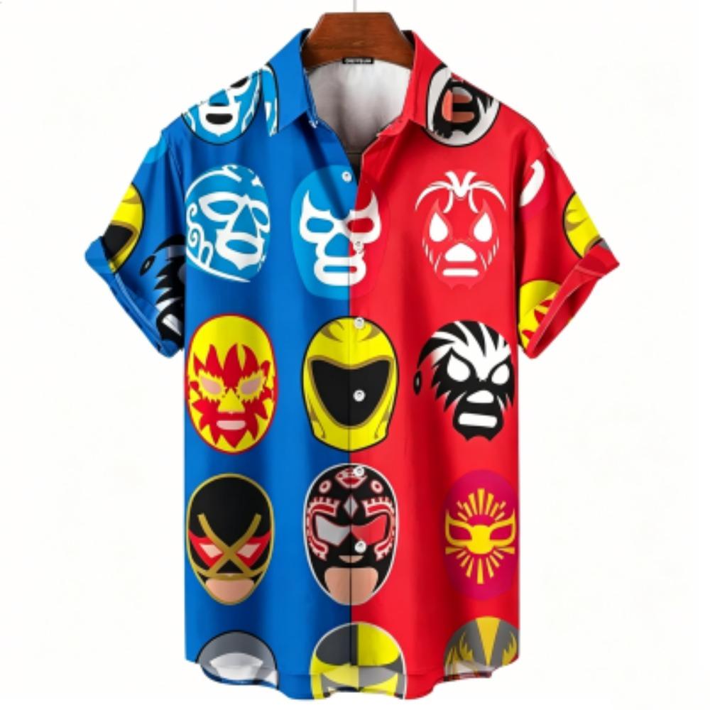 Men Summer Mask Printing Shirt Hawaiian Vacation Clothing Male Fashion Beach Style Shirt Daily Men s and Women s Shirt S
Men Summer Mask Printing Shirt Hawaiian Vacation Clothing Male Fashion Beach Style Shirt Daily Men s and Women s Shirt S