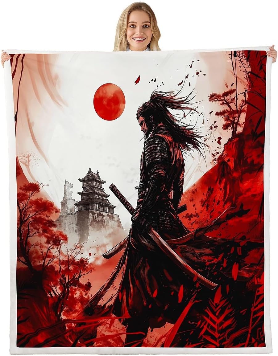 Japanese Female Samurai Throw Blanket Fox Sword Sexy Women Fleece Retro Fashion Style Ink Art Throws Bed Couch Curtain Polyester W100*H130(CM)-Rod Pocket&2PCS
Japanese Female Samurai Throw Blanket Fox Sword Sexy Women Fleece Retro Fashion Style Ink Art Throws Bed Couch Curtain Polyester W100*H130(CM)-Rod Pocket&2PCS